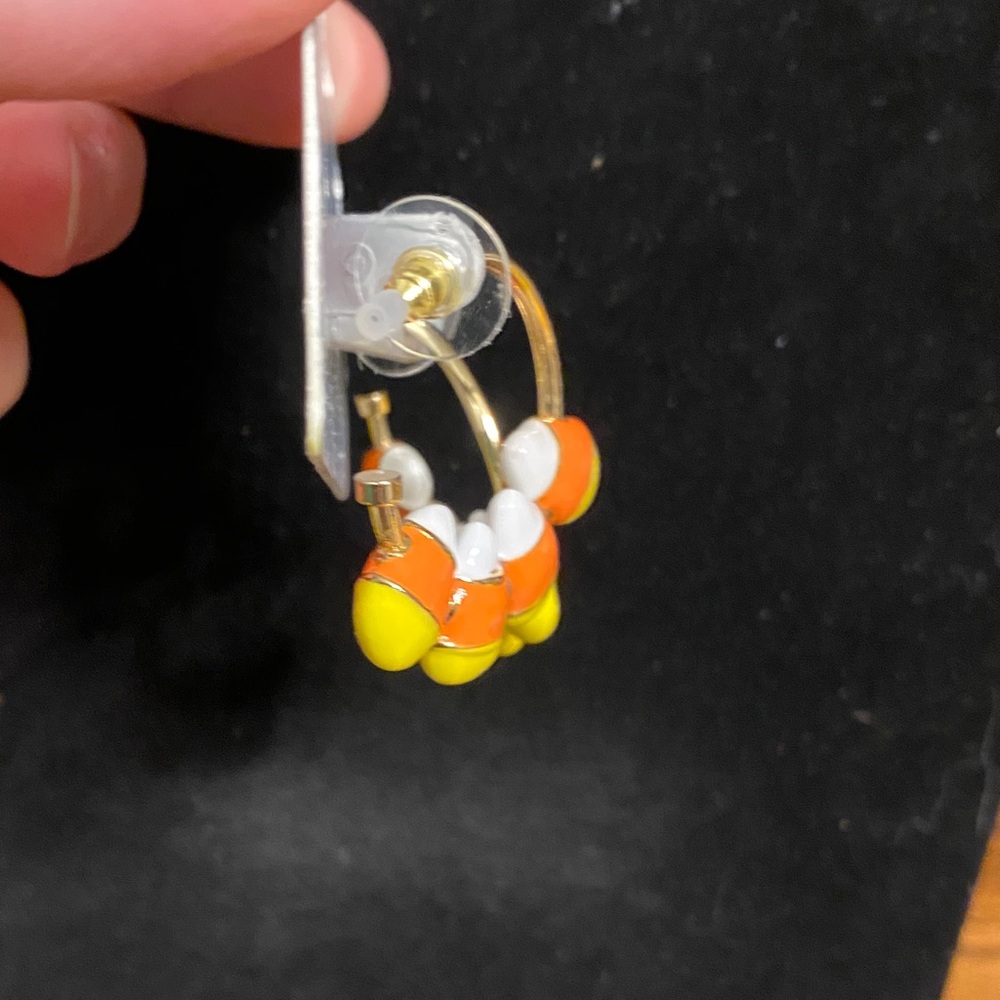 BaubleBar Candy Corn Hoop Earrings - Picture 3 of 5